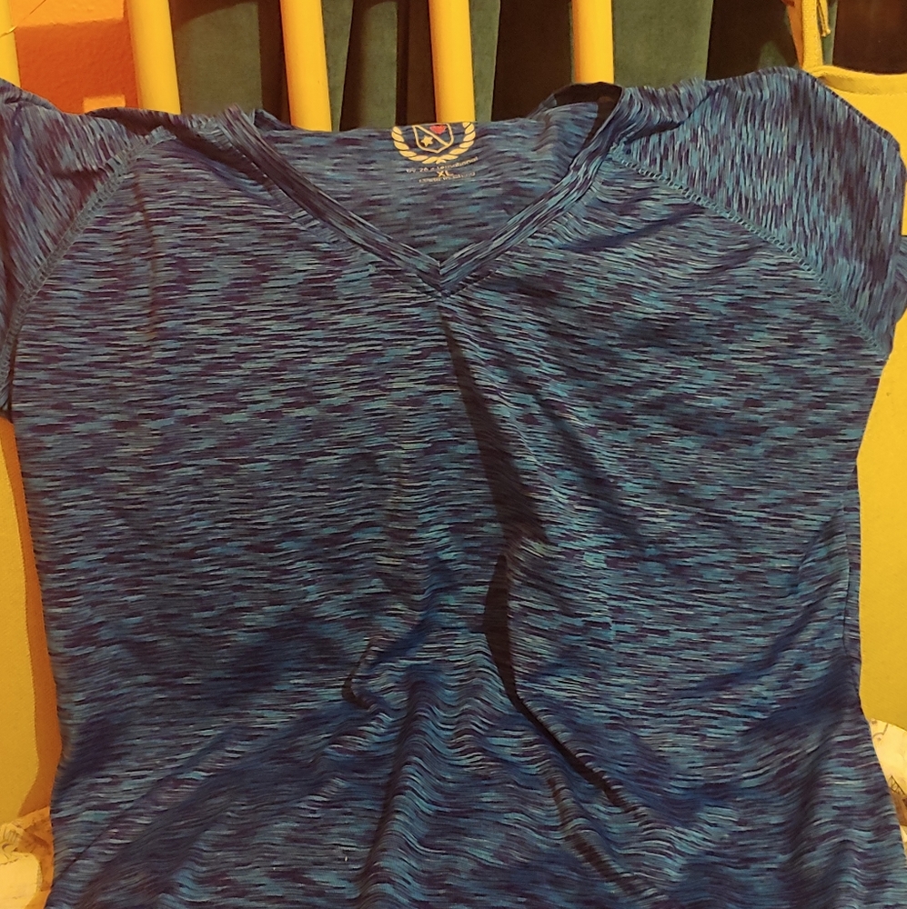 Blue athletic shirt